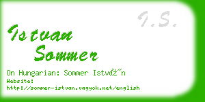 istvan sommer business card